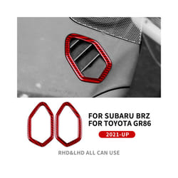 Sticker compatible for Subaru BRZ Toyota GR86 2021 2022 2023 2024 Car Air Outlet Frame Trim Real Carbon Fiber Stickers Interior Accessories