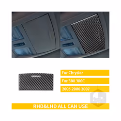 compatible for Chrysler 300 300C 2005 2006 2007 Car Accessories Interior Carbon Fiber Overhead Storage Box Reading Light Trim ...