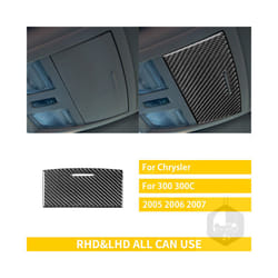 compatible for Chrysler 300 300C 2005 2006 2007 Car Accessories Interior Carbon Fiber Overhead Storage Box Reading Light Trim Sticker