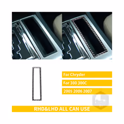 compatible for Chrysler 300 300C 2005 2006 2007 Accessories Carbon Fiber Gear Shifter Panel Set Sticker Decorations