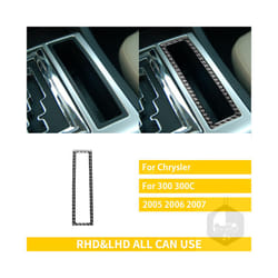 compatible for Chrysler 300 300C 2005 2006 2007 Accessories  Carbon Fiber  Gear Shifter Panel Set Sticker Decorations