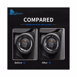 Sticker compatible for Subaru WRX Saloon 2015-2021 Real Carbon Fiber Start Stop Button Car Engine Trim Ignition Button Cover Accessories