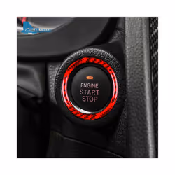 Sticker compatible for Subaru WRX Saloon 2015-2021 Real Carbon Fiber Start Stop Button Car Engine Trim Ignition Button Cover Accessories