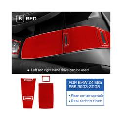 compatible for  Z4 E85 E86 2003-2008 Accessories Car Rear Center Console Storage Box Cover Decoration Side Strips Carbon Fiber Sticker