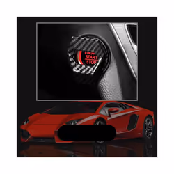 1Pcs  One-Key Start Ignition Engine Stop Push Switch Button Protective Cover Decoration Sticker Accessories