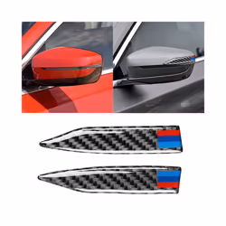 2pcs compatible for  E90 E60 F30 F34 F10 F20 X1 Car Rearview Mirror Sticker Strip Protector Anti-Collision Decals Styling Accessories