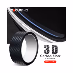 Car Sticker Glossy Black Carbon Fiber Pattern Waterproof 3D/6D Carbon Fiber Bumper Door Trim Protection Stickers Car Accessories