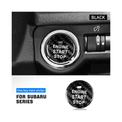 Engine Sticker compatible for Subaru compatible forester XV WRX Impreza Outback Legacy Car Real Carbon Fiber Start Stop Button Trim Accessories