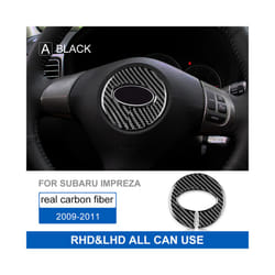 AIRSPEED compatible for Subaru Impreza 2009 2010 2011 Car Steering Wheel Stickers Strip Real Carbon Fiber Interior Trim Auto Accessories
