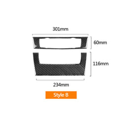 compatible for  3 Series E90 E92 E93 True Carbon Fiber Strip Air Conditioning CD Panel Decorative Cover Trim Auto Interior Accessories