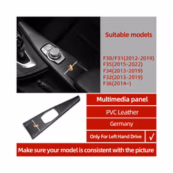 Betterhumz compatible for  F30 F31 F35 F34 F32 F36 F33 Carbon Fiber Multimedia Button Panel Trim Cover M Percompatible forman ...
