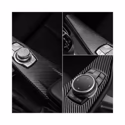 Betterhumz compatible for  F30 F31 F35 F34 F32 F36 F33 Carbon Fiber Multimedia Button Panel Trim Cover M Percompatible formance Car Accessories