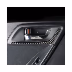 2 Pcs Car Door Handle Panel Decor Carbon Fiber Decals Stickers compatible for Subaru compatible forester SJ 2016-2018 Auto Interior Trim Accessories