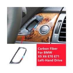Carbon Fiber Stickers compatible for  X5 X6 E70 E71 Interior Modification Cover Trim Strips Decorative Stickers Car Styling Accessories
