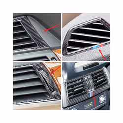 Carbon Fiber Stickers compatible for  X5 X6 E70 E71 Interior Modification Cover Trim Strips Decorative Stickers Car Styling Accessories