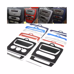 3D Imitation Carbon Fiber Central Control Panel Decoration Sticker compatible for compatible ford Focus 2 MK2 2005-2015 Auto Accessories