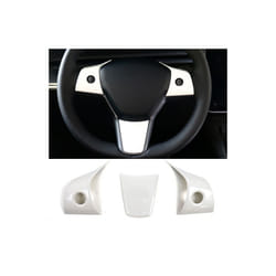 Auto Sparkle ABS Carbon fiber Model Y Steering wheel patch decoration compatible for Tes-la Model 3 Model Y Interior Modified accessories