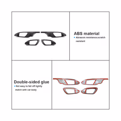 ABS  Door Handle Panel  Decoration Cover Trim Stickers compatible for Jeep Compass 2021 2022 Car Accessories Styling