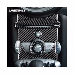 Carbon Fiber compatible for Mini Cooper Hardtop R56 Clubman R55 Convertible R57 Accessories Car Central Control Knob Panel Cover Sticker