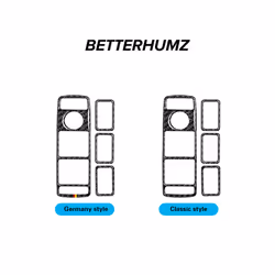 BETTERHUMZ Carbon Fiber compatible for Mercedes Benz W176 W204 W212 C Class Car Window Control Panel Sticker Interior Trim Car Accessories