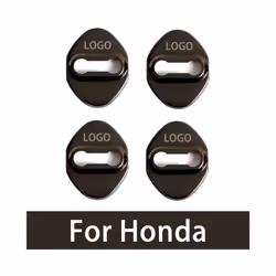 4Pcs Door Lock  Cover Case compatible for Mugen Power Honda Civic Accord CRV Hrv Jazz Accessories Stainless Steel Car Styling