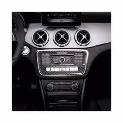 BETTERHUMZ Carbon Fiber compatible for Mercedes Benz W176 GLA X156 CLA C117 A B Class CD Panel Trim Cover Sticker  Accessories