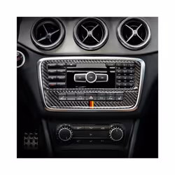 BETTERHUMZ Carbon Fiber compatible for Mercedes Benz W176 GLA X156 CLA C117 A B Class CD Panel Trim Cover Sticker  Accessories