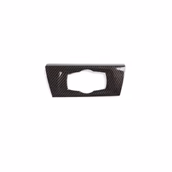 LHD Car Carbon Fiber ABS Head Lamp Switch Decorative Frame Cover Trim Interior Stickers Accessories compatible for  3 Series  ...