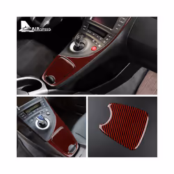 AIRSPEED Real Carbon Fiber compatible for Toyota Prius 2010 2011 Accessories Interior Trim Car Center Water Cup Holder Cover Sticker