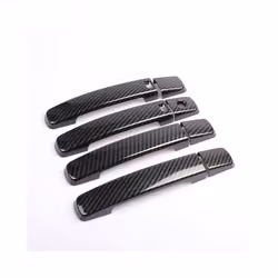 compatible for Nissan Navara Frontier D40 2005-2013 Carbon Fiber Chrome Car Door Handle Cover Stickers Styling Accessories