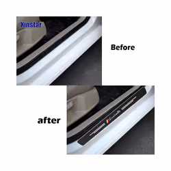Carbon Fiber Car Door Sticker compatible for Alfa Romeo Sportiva Giulia Giulietta 159 156 MITO Stelvio 147 Auto Accessories