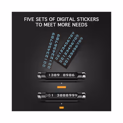 Car Temporary Parking Card Rotate Phone Number Plate Aluminum Stickers Universal Park Stop in Car-styling Goods Auto Accessories