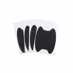 4pcs Universal Carbon Fiber Auto Car Door Handle Stickers Car Handle Protection Car Handle Anti Scratch Stickers Car Accessor ...