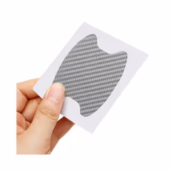 4pcs Universal Carbon Fiber Auto Car Door Handle Stickers Car Handle Protection Car Handle Anti Scratch Stickers Car Accessories