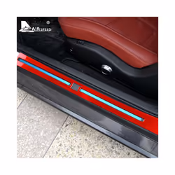 AIRSPEED Carbon Fiber compatible for Nissan GTR R35 2008-2016 Accessories Interior Trim Car Door Sills Plate Protector Guards Cover Sticker
