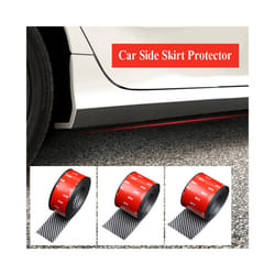 Universal Black Carbon Fiber Car Body Side Skirts Lip Anti Scratch Protector compatible for Car Paint Protection 4 Doors Body Car Styling
