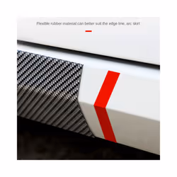 Universal Black Carbon Fiber Car Body Side Skirts Lip Anti Scratch Protector compatible for Car Paint Protection 4 Doors Body Car Styling