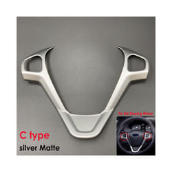 compatible for compatible ford New Fiesta MK7 Ecosport Figo B-MAX KA+ Courier Car Accessories Steering Wheel Cover Trim Decorative Refit Sticker