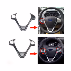 Car-styling Refit Accessories Steering Wheel Covers Trim Sticker compatible for compatible ford Courier Fiesta MK7 Ecosport Figo B-MAX KA+
