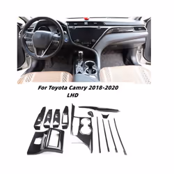 Trim Styling Window Lift Switch Gear Shift Door Panel Stickers compatible for Toyota Camry 2018-2020 Accessories Gear Panel