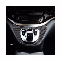 Carbon Fiber Car Door Steering Wheel Multimedia Gears Panel Sticker compatible for Mercedes Benz V Class W447 V260 15-20 Interior Accessory