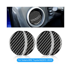 Real Soft Carbon Fiber compatible for Subaru BRZ Toyota 86 2013 2014 2015 2016 2017 2018 2019 2020 Accessories Car AC Outlet Vent Stickers
