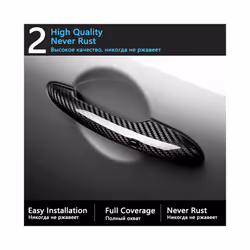 Black Carbon Fiber Patterns compatible for Opel Corsa E 2015 2016 2017 2018 Vauxhall OPC VXR Auto Door Handle Cover Sticker Car Accessories