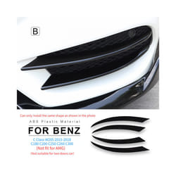Carbon Fiber Fog Lamp Cover compatible for Mercedes Benz C Class W205 C180 C200 C250 C260 C300 2015-2018 Front Bumper Spoiler Accessories