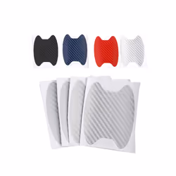 4Pcs/Set Car Door Sticker Carbon Fiber Scratches Resistant Cover Auto Handle Protection Film Exterior Car Styling Accessories