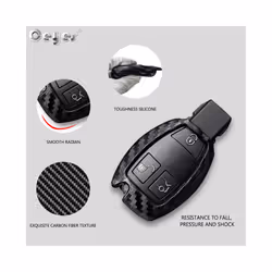 Ceyes Car-Styling Auto Carbon Fiber Shell Covers Case compatible for Mercedes Benz Cla CLS R350 C200 C180 E260L S320 GLK300 C S Accessories