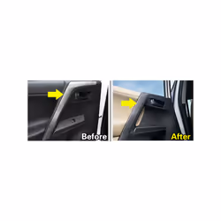 Car Accessories carbon fiber sticker door inner handle armrest handra Stickers Trim compatible for Toyota RAV4 RAV 4 2015-2018