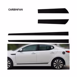 Accessories Car Styling Carbon Fiber Decal Car Side Skirt Sticker Automobiles 4pcs/set compatible for KIA K5 2012 2013 2014 2 ...