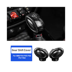 AMBERMILE Real Carbon Fiber compatible for Mini Cooper F54 F55 F56 F57 F60 Countryman Accessories Interior Trim Car Gear Shift Knob Cover