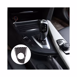 Carbon Fiber Car Gear Shift Panel Base Cover Trim Decorative Sticker Car Accessories compatible for F30 F31 F32 F33 F36 3GT ...